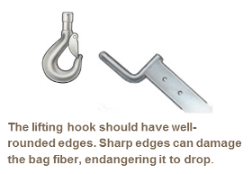 Diagram of an ideal lifting hook - should have well-rounded edges