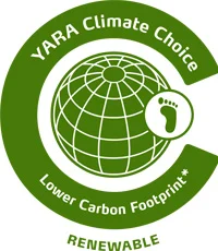 yara climate choice renewable-based lower carbon fertilizers stamp